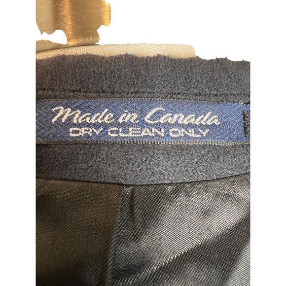 Carlo Simone Men's Sports Jacket 43T Black Made In Canada 3 Button - Picture 12 of 16